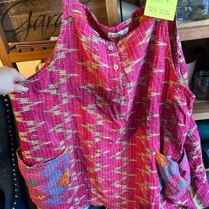 Vibrant Pink kantha bae seeker mini dress